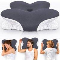 FLAVORA Orthopedic Memory Foam Pillow in Grey | Size: Cot