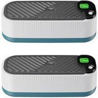FLAVORA 2Pcs 300ml Ultrasonic Jewellery Cleaner Machine in White | Size: 0.6m2