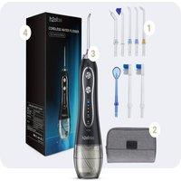 NESTLUNE Cordless Water Flosser Dental Oral Irrigator Teeth in Black