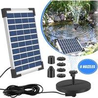 NESTLUNE 400L/H Solar Panel Powered Water Pump Garden Pool Pond in Black | Size: 100 cm x 15 cm