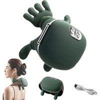 FLAVORA Heated Hand Simulate Neck Shoulder Massager in Green