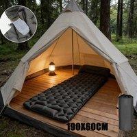 EONLION Sleeping mat self-inflating camping in Black
