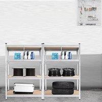 EONLION Racking Garage Shelving Storage in Silver | Size: 1000mm 2000mm