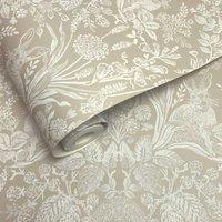 Havendro Floral Damask Woodland Wallpaper Beige