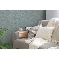 Havendro Oriental Metallic Blue Wallpaper