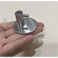 VOGREX 10Pcs Waterproof Stainless Steel 3M Adhesive Wall Hooks in Silver