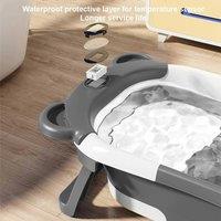 VOGREX Foldable Baby Bath Tub With Thermometer & Suspension Pad Spacious