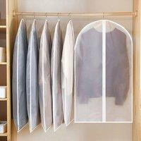 VOGREX 1PC Waterproof Garment Dust Cover Suit Coat Wardrobe Storage Bag in White