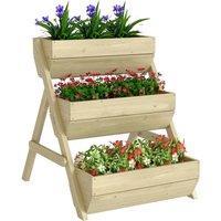 Kelvenix 3 Tier Raised Garden Bed in Natural | Size: 100g