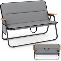 Kelvenix Double Camping Chair 2-Person Folding in Grey