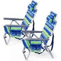 Kelvenix Beach Chairs Set of 2 Portable Folding