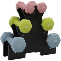 Nordara 12KG Hex Dumbbell Set w/ Stand
