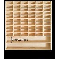 FLAVORA Wooden Display Shelf For 1/64 Hot Wheels Matchbox Cars in Natural | Size: 0.6m2