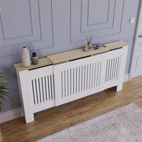SPETLEK White Modern Radiator Cover Wood 830 x 1400 - 2040 x 190 mm | Size: 0.6m2
