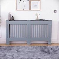 SPETLEK Cabinet MDF Slats Grey Large (82 x 152 x 19 cm) | Size: 0.6m2
