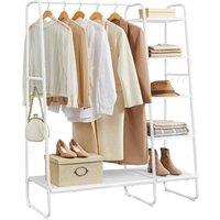EONLION White Clothes Rack with Shoe Shelf | Size: 500mm