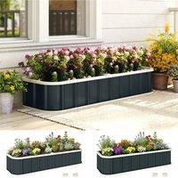 NESTLUNE 5*2*1ft Raised Garden Bed, Metal Planter Box w in Grey | Size: 1.25kg