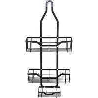 VOGREX 3 Tier Over Door Shower Caddy Non Rust Bath Hanging Organiser in Black
