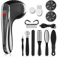 VOGREX Electric Vacuum Foot File Callus Remover Pedicure Tool in Black