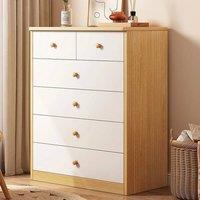 VOGREX Wide 6 Drawer Chest Tall Bedroom Storage Cabinet
