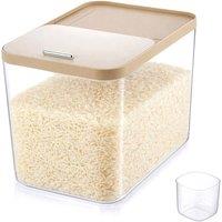 VOGREX 20L Airtight Rice Storage Bin With Measuring Cup Dry Food in Clear