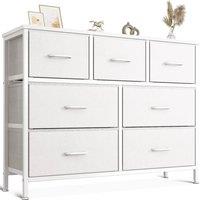 FORGEVIO Coleshome Chest of Drawers Bedroom, 30D x 100W in White