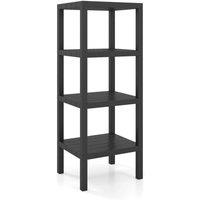 Kelvenix Freestanding Utility Rack 4-Tier Plastic Storage Shelf in Black | Size: 0.6m2