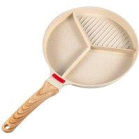 Havendro 3-in-1 Non-Stick Multi-Compartment Frying Pan in White