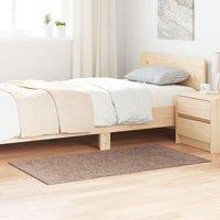 Berkfield Home Shaggy Rug with Latex Backing Brown 80x150 cm | Size: Medium