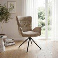 SONARA Single Luxury Chenille Swivel Accent Chair for Living Room in Brown