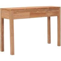 Berkfield Home Console Table 110x35x75 cm Solid Teak Wood in Brown | Size: 110 x 35 x 75 cm