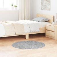 Berkfield Home Shaggy Rug with Latex Backing Grey 90 cm | Size: Medium