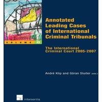 TBD Annotated Leading Cases of International Criminal Tribunals : The
