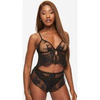 Ann Summers Women's Availing All Over Lace Cami Top & Shorts Set in Black | Size: XL