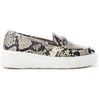 Moda In Pelle Women's 'Ettala' Snake Print Brogues & Loafers in Grey | Size: 7
