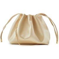 Moda In Pelle Women's 'Lotty Bag' Satin Shoulder Bag in Gold