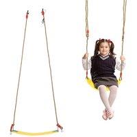 Hygrad Built to Survive Kids Garden Swinging Seat Outdoor Tree Belt Swing Seat in Yellow