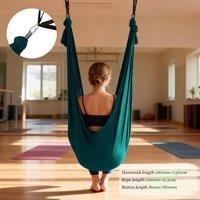FLAVORA Anti-Gravity Aerial Yoga Hammock Swing Trapeze Sling in Green | Size: 0-12 m