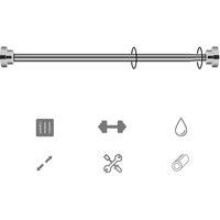 FLAVORA Spring Tension Rod Rail Hanger in Silver | Size: 0.6m2