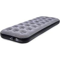 FLAVORA Single Flocked Inflatable Camping Air Bed in Grey
