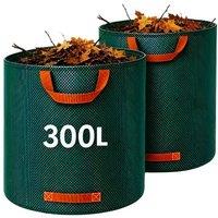 NESTLUNE 2 Packs Garden Waste Bags 300l Refuse Large in Green | Size: 100 cm x 15 cm