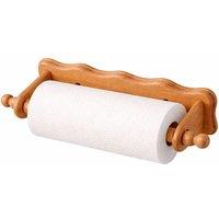 NESTLUNE Beech Wood Kitchen Roll Holder Wall Mounted in Brown | Size: 100 cm x 15 cm