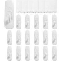 NESTLUNE 18 Medium Utility Damage Free Hanging Hooks & 24 in White | Size: 1000mm