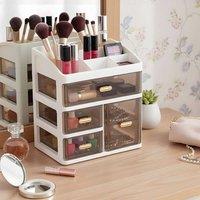 EONLION Storage Organiser Makeup Display Case Box in White | Size: 500mm