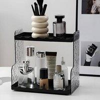 EONLION 2 Tier Desktop Makeup Holder in Black | Size: 500mm