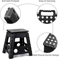 NESTLUNE Large 150KG Folding Step Stool Multi Purpose in Black