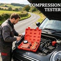 FLAVORA 8pc Petrol Engine Compression Test Kit with Case in Red | Size: 10000mm x 520mm
