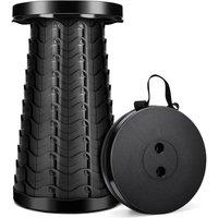 FLAVORA Black Round Folding Stool Portable