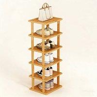 FLAVORA 6 TIERS BAMBOO SHOE RACK in Natural | Size: 500mm