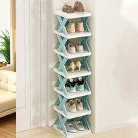 FLAVORA Space Saving Shoe Rack Shelf Storage in Green | Size: 500mm